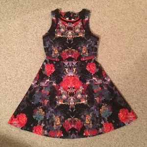 Nicole by Nicole Miller fit and flare print dress